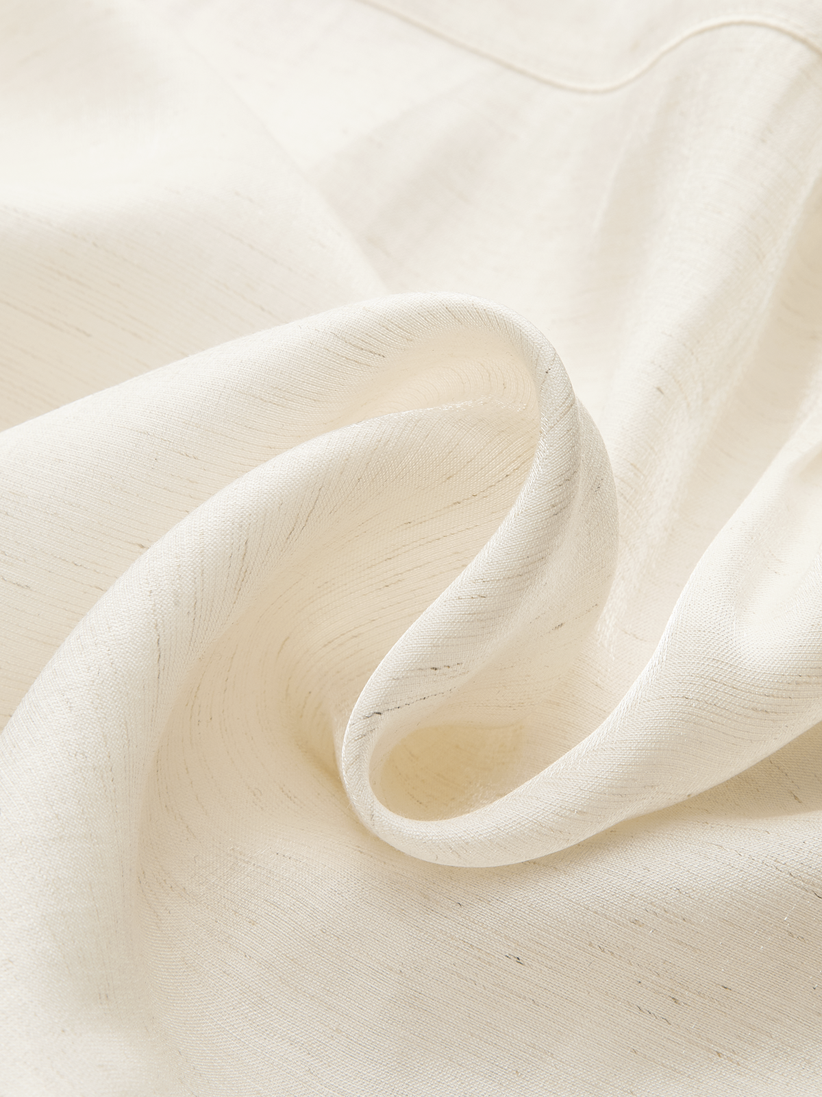 Linen Blend Cross-Over Wrap Shirt