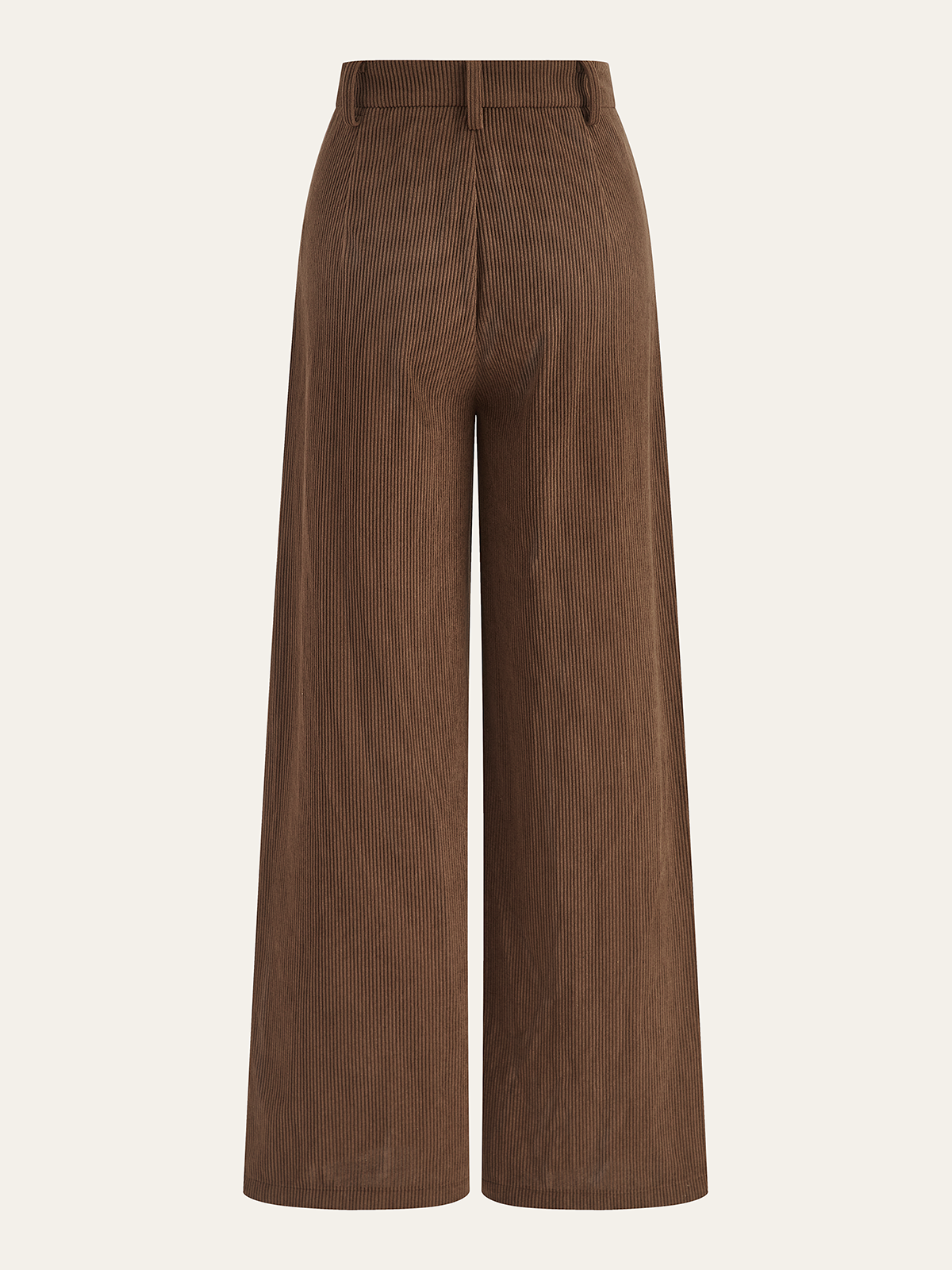 Corduroy Wide-Leg Pleated Pants